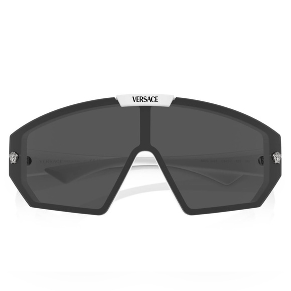 NEW VERSACE SHIELD SUNGLASSES MOD 4461 314/87 GREY BLACK VE4461 31487 OVERSIZED - Picture 5 of 9